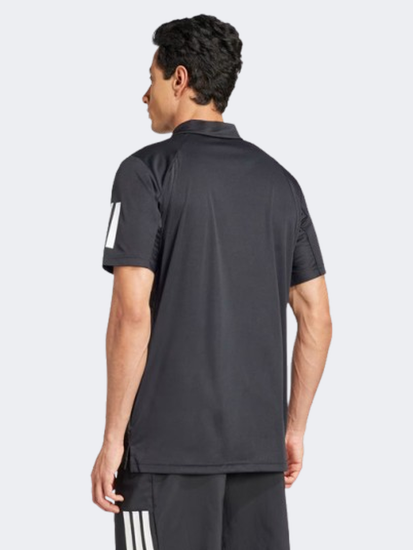 Adidas Club Stripes Men Tennis Polo Short Sleeve Black