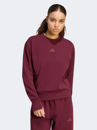 Adidas D4T Knit Crew Women Training Sweatshirt Maroon