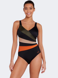 Zoggs Wrap Panel Classicback Women Swim Monokini Drea