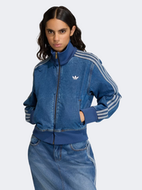 Adidas Firebird Denim Track Women Original Jacket Vintage Denim