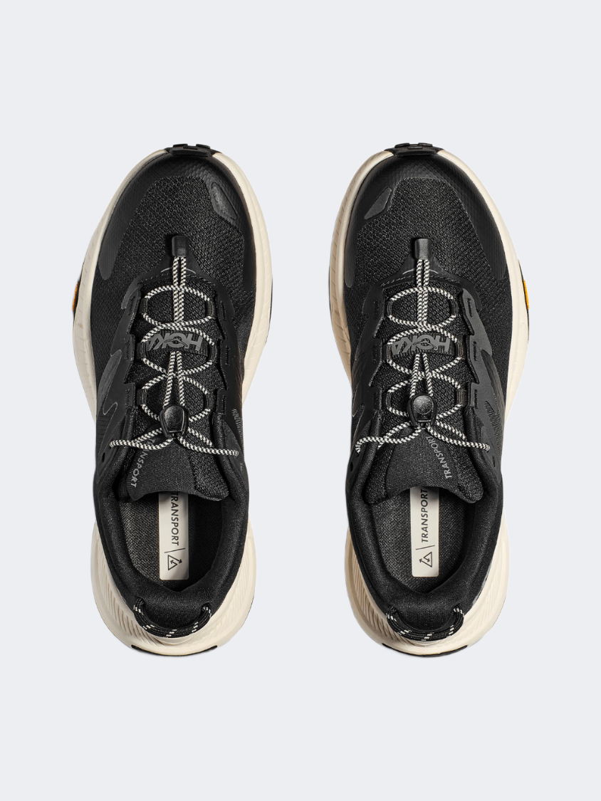 Hoka Transport Women Running Shoes Black/Alabaster