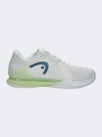 Head Sprint Pro 4 Women Tennis Shoes White/Light Green