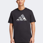 Adidas Camo Logo Graphic Men Sportswear T-Shirt Black