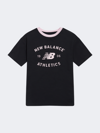 New Balance Athletics Varsity Graphic Kids-Girls Lifestyle T-Shirt Black
