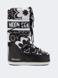 Moon Boot Icon Flower Women After Ski Black/White