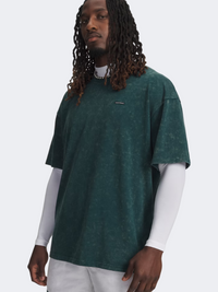 Under Armour Heavyweight Logo Wash Men Lifestyle T-Shirt Arden Green