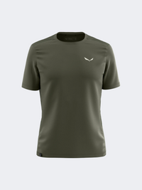 Salewa Puez Merino Hybrid Men Hiking T-Shirt Faded Green