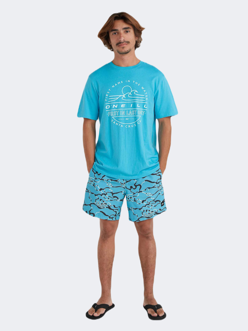Oneill Muir Men Beach T-Shirt Neon Blue