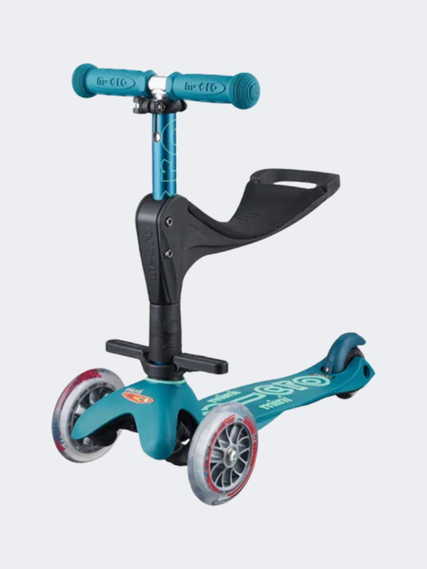 Micro Mini Deluxe 3-In-1 Deluxe Plus Kids Skating Scooter Ice Blue