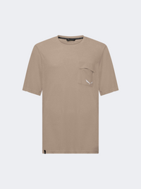 Salewa Agner Hemp Durastretch Men Hiking T-Shirt Quicksand