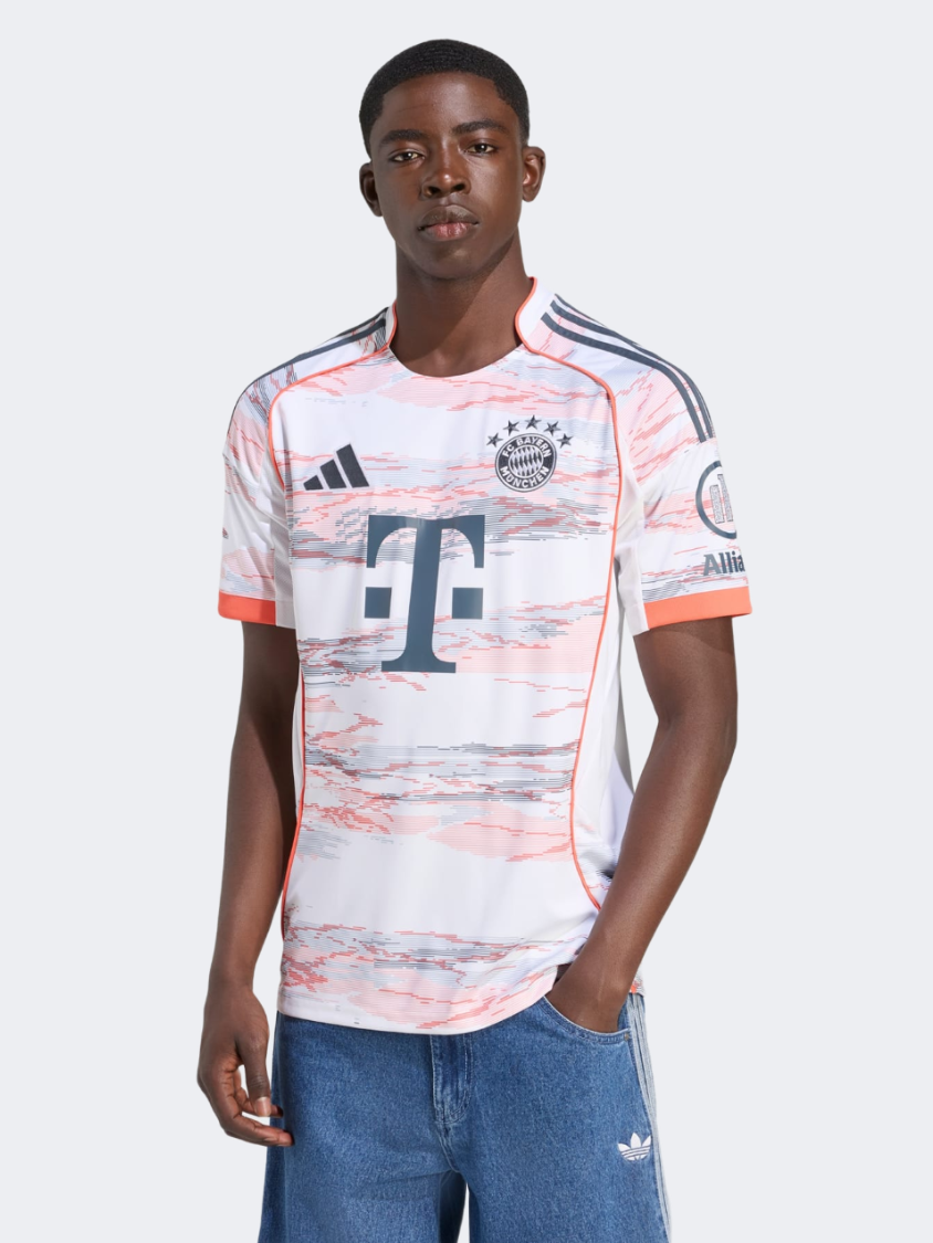 Adidas Fc Bayern 25/26 Away Jersey Men Football T-Shirt White