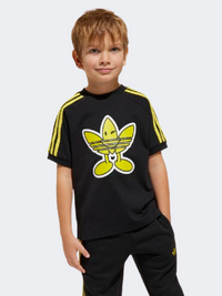 Adidas Originals X Smiley World Little Boys Original T-Shirt Black