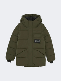 Color Kids Quilt Boys Lifestyle Jacket Khaki