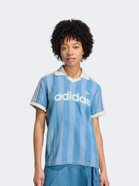 Adidas Denim Football Women Original T-Shirt Indigo Denim