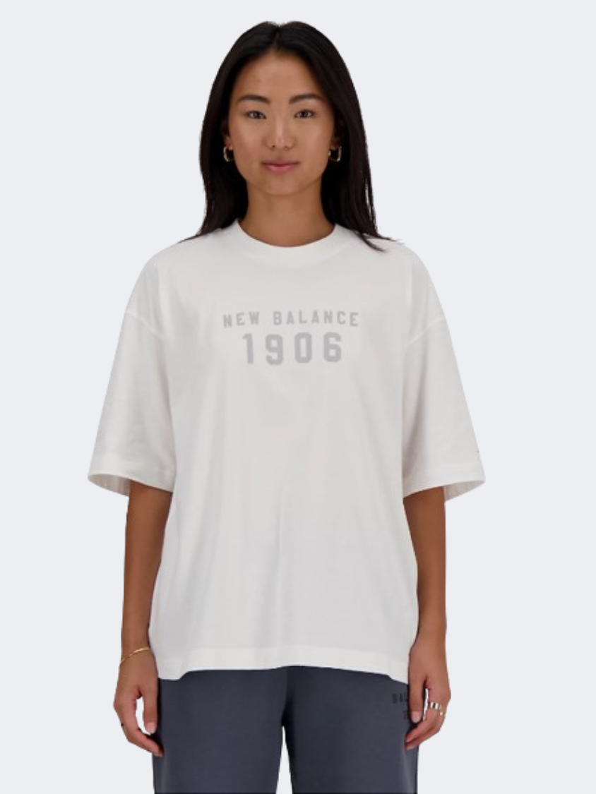 New Balance Iconic Collegiate Women Lifestyle T-Shirt  White