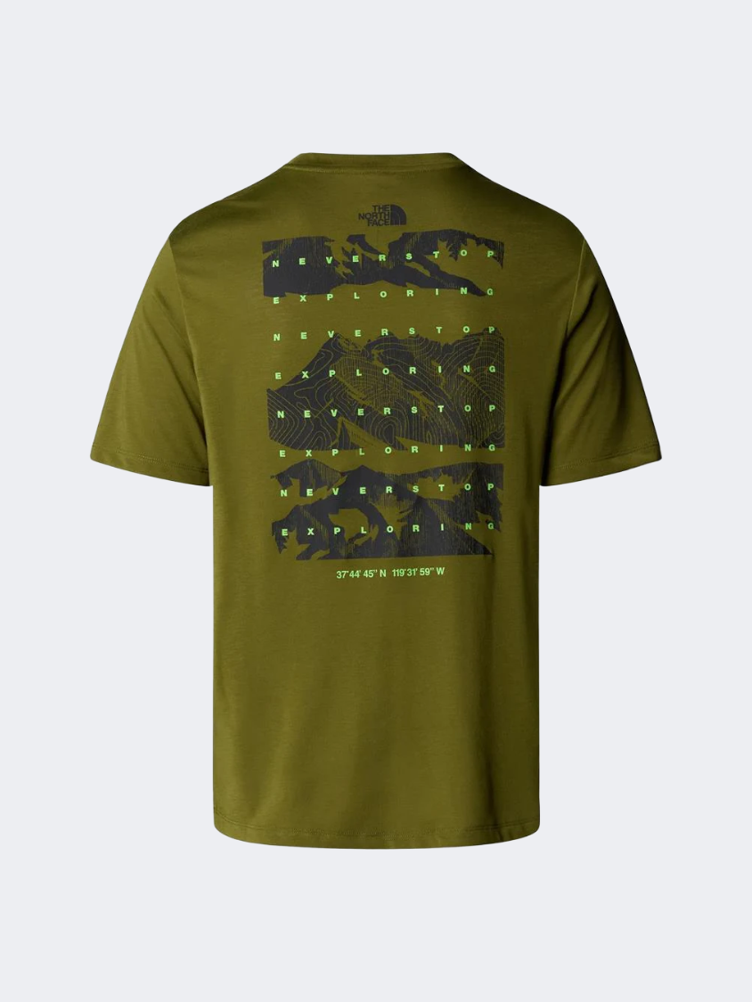 The North Face Foundation Mountains Faces Men Lifestyle T-Shirt Olive