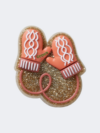 Crocs Glitter Pink Mittens Unisex Lifestyle Pins