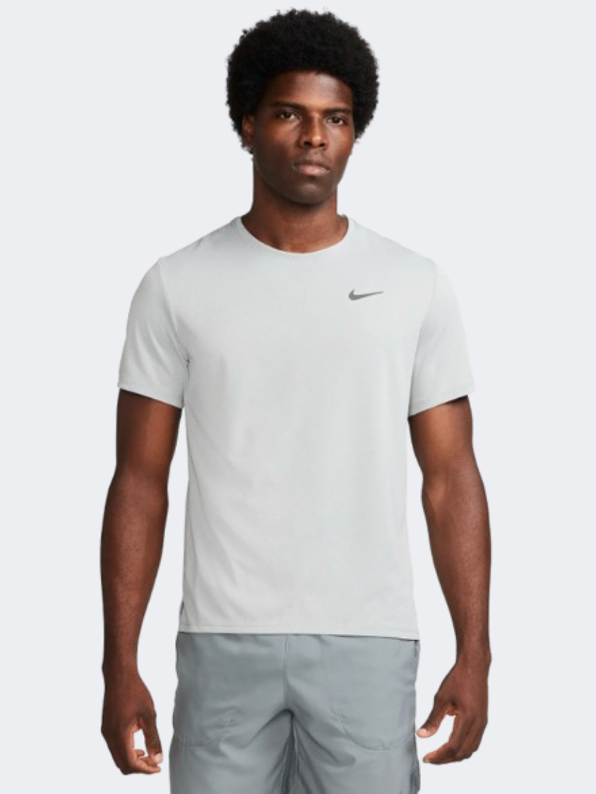 Nike Uv Miler Men Running T-Shirt Grey Fog/Heather