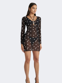 Blu4U Dotted Polca Women Beach Dress Black