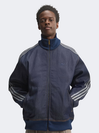 Adidas Denim Firebird Men Originals Jacket Indigo Denim