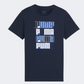 Puma Essentials Plus Logo Lab Boys Lifestyle T-Shirt Club Navy/White