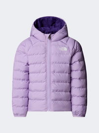 The North Face Reversible Perrito Hooded Girls Hiking Jacket Lite Lilac