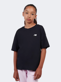New Balance Jersey Small Logo Kids-Girls Lifestyle T-Shirt Black