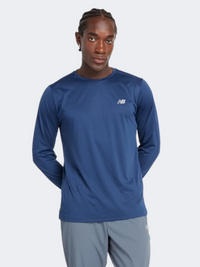 New Balance Sport Essentials Men Performance Long Sleeve Navy Blue