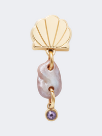 Crocs Seashell Dangle Unisex Lifestyle Pins Gold