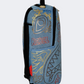 Spray Ground Metallic Printed Denim Shark Unisex  Lifestyle Backpack Light Blue