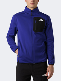 The North Face Crest Full Zip Men Hiking Fleece Bold Blue/Black