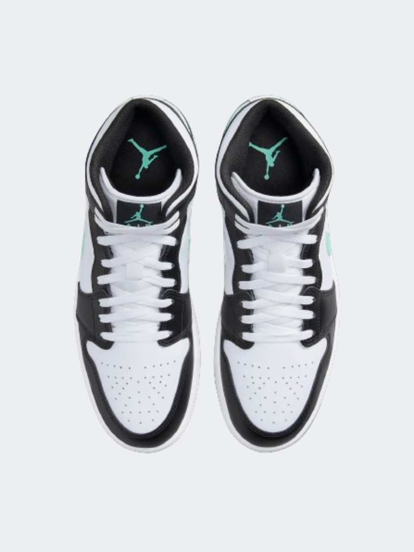 Nike Air Jordan 1 Mid Men Lifestyle Shoes White/Black/Green