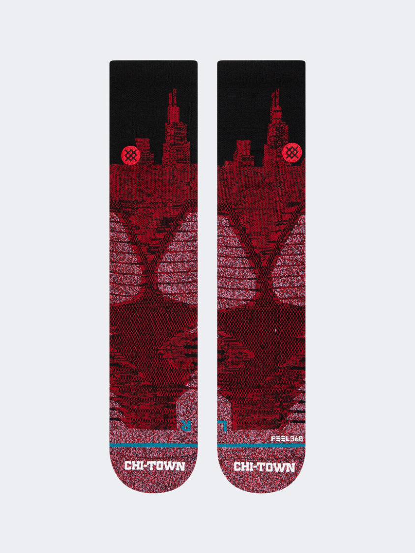 Stance Chicago Skyline Pro Unisex Basketball Sock Red