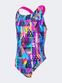 Zoggs Labrynth Flyback Girls Beach Monokini Multi/Pink