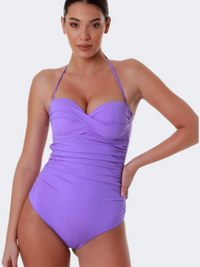 Bluepoint Solids Women Beach Monokini Purple
