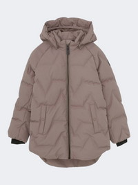 Color Kids Quilt Girls Lifestyle Jacket Antler Brown