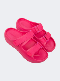 Oil And Gaz Chic Beach Kids Stripe Slide Fuchia