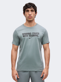 Nike Df Winning Men Training T-Shirt Smoke Grey/Black