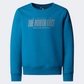 The North Face Reflective Logo Relaxed Vrew Boys Lifestyle Sweatshirt Dusk Blue