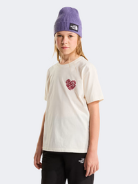 The North Face Brand Proud Relaxed Girls Lifestyle T-Shirt White Dune