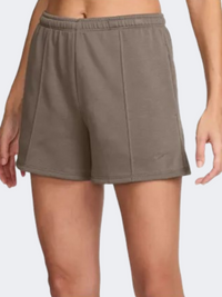 Nike Sportswear Chill French Terry Mid Rise 4 Inch Women Lifestyle Short Mink Brown