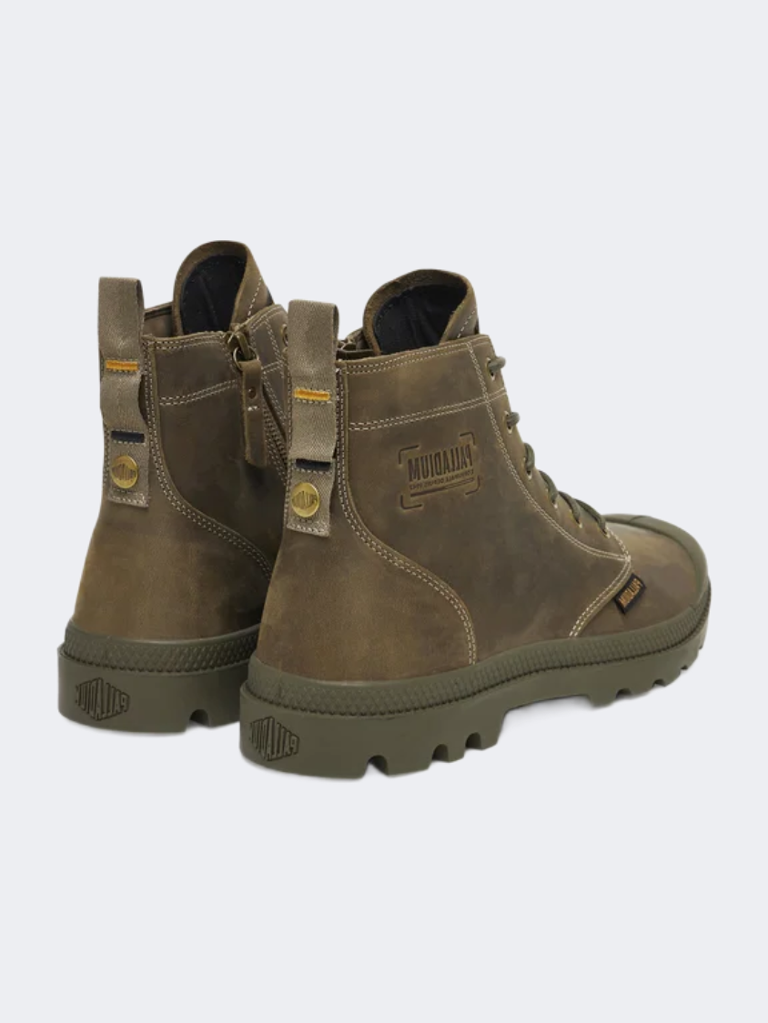 Palladium Pampa Zip Lth Legacy Men Lifestyle Shoes Dusky Green