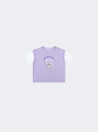 Erke Crew Neck Little-Girls Lifestyle T-Shirt Purple