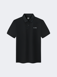 Erke Men Tennis Polo Short Sleeve Black