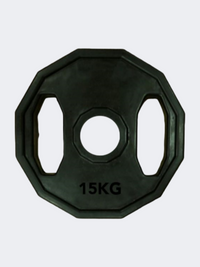 Fitness Factory Rubber Coated Op Plates 15 Kg Weight Black