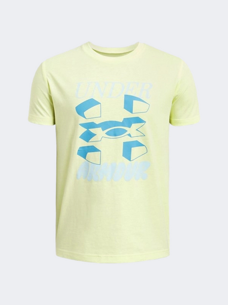 Under Armour Split Big Logo Boys Lifestyle T-Shirt Sonic Yellow