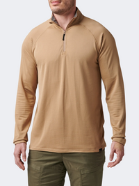 5-11 Stratos 1/4 Zip Men Tactical Long Sleeve Coyote