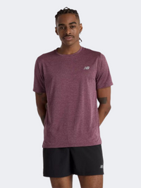 New Balance Athletics Men Performance T-Shirt Faded Plum