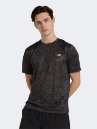 New Balance Athletics Printed Men Performance T-Shirt Black