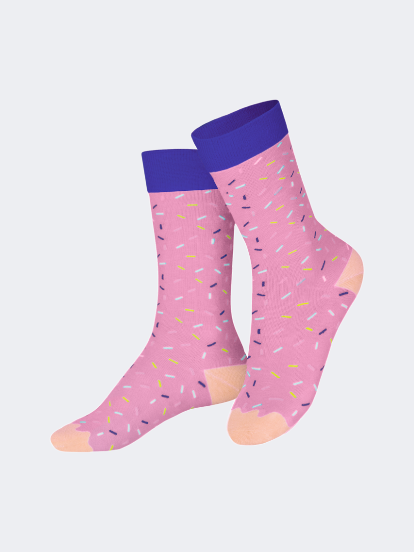 Eat My Socks Joe Donut Kids-Girls Lifestyle Sock Pink/Multicolor